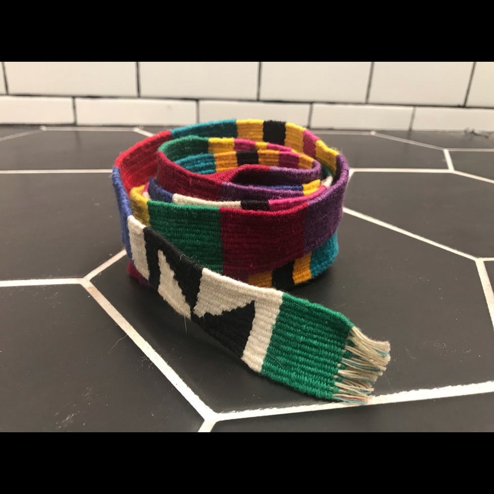 Aztec fabric belt